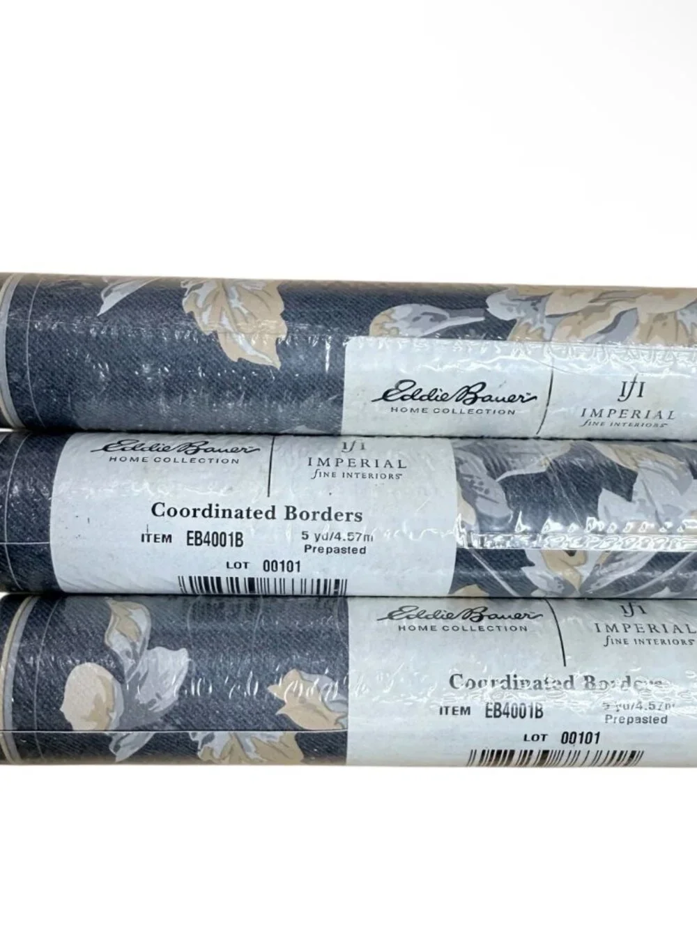 Vintage Wallpaper Border Floral Eddie Bauer French Cottage Imperial 3 Rolls NEW